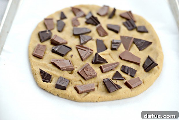 Dark and milk chocolate squares for breaking into chunks