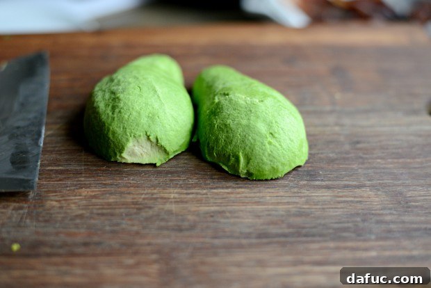 Slicing a ripe avocado for the BLAT salad
