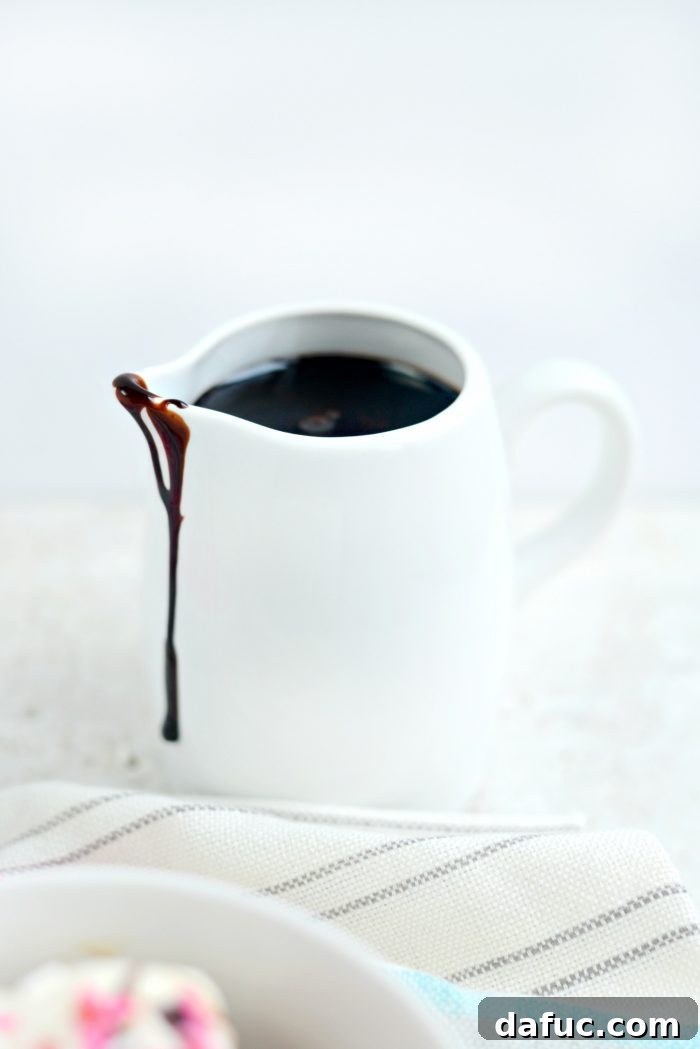 Homemade Chocolate Syrup on ice cream