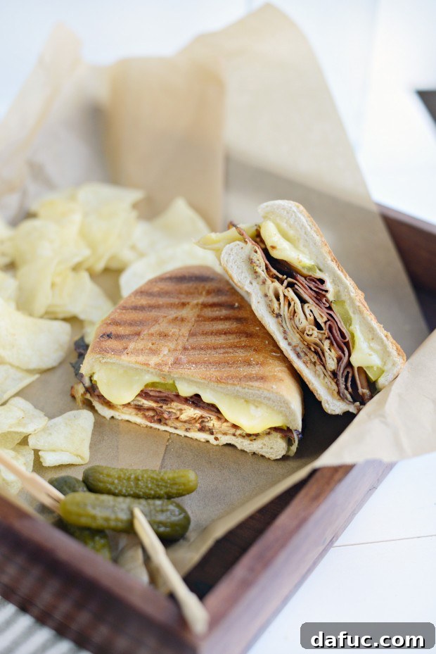 Pressed Cuban Sandwich with Roasted Garlic Aioli