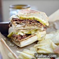 Pressed Cuban Sandwich with Roasted Garlic Aioli