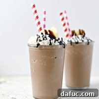 Delicious Chocolate Banana Milkshake with toppings