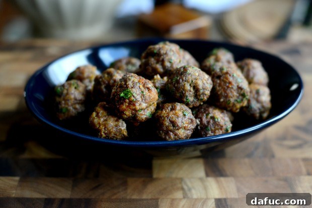 Cooling baked meatballs