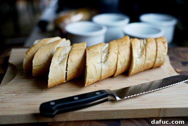 Slicing a French Baguette