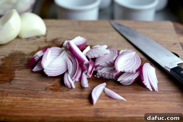 Freshly Sliced Onions Ready for Caramelization