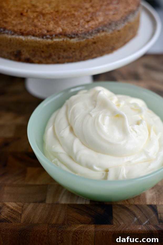Ultimate Classic Cream Cheese Frosting 13 Perfectly whipped cream cheese frosting in a bowl