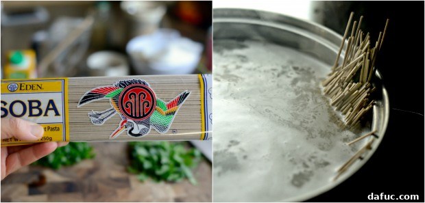 Vibrant Spring Chicken Soba Stir-Fry 8 Thinly sliced chicken marinating in peanut oil and tamari