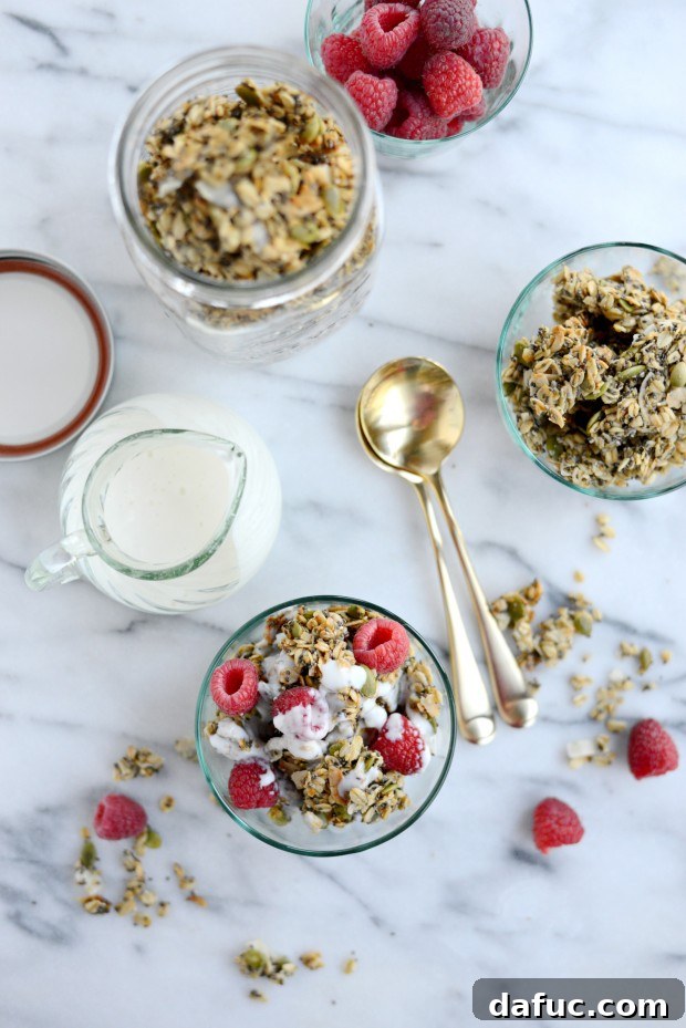 Tropical Coconut Chia Granola 22 Enjoying a bowl of Coconut Chia Seed Granola