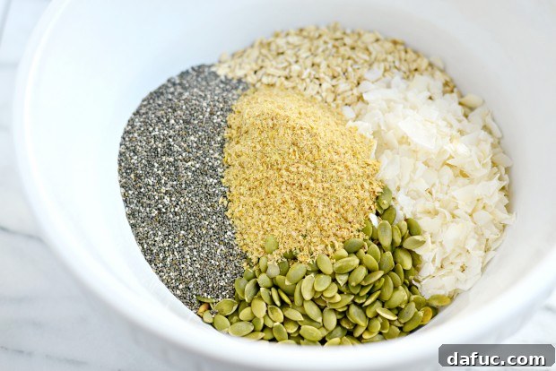 Tropical Coconut Chia Granola 9 Mixing liquid ingredients for Coconut Chia Granola
