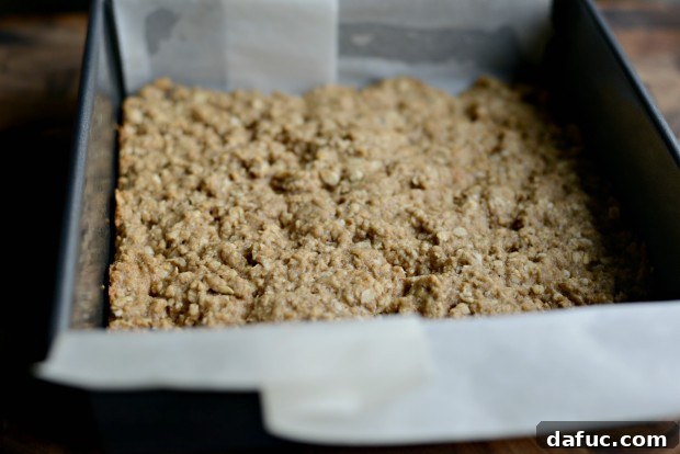 Sweet Cherry Almond Crumble Bars 13 Oatmeal bar base cooling after its first bake