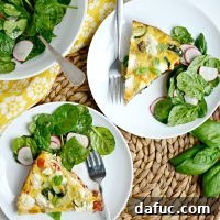 Vegetable + Goat Cheese Frittata