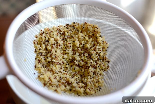 Sweet Strawberry and Creamy Goat Cheese Salad with Crispy Quinoa 7 Freshly fried crispy quinoa