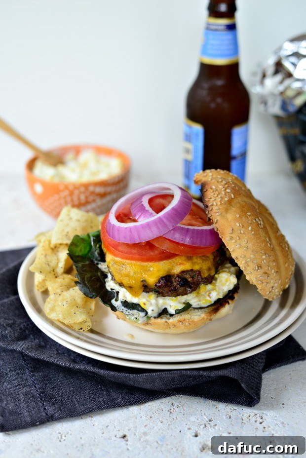 20 Effortless Weeknight Meals 21 Gourmet Jalapeno Cheddar Burger with unique Grilled Corn Mayo