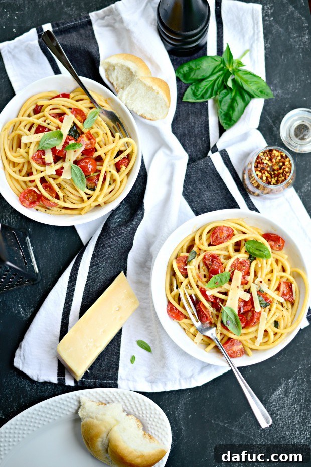 20 Effortless Weeknight Meals 5 Quick 10-Minute Fresh Cherry Tomato Sauce with Perciatelli pasta