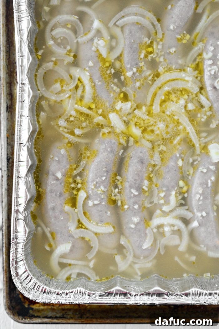 Brew-Braised Oven Brats 9 cooked beer brats