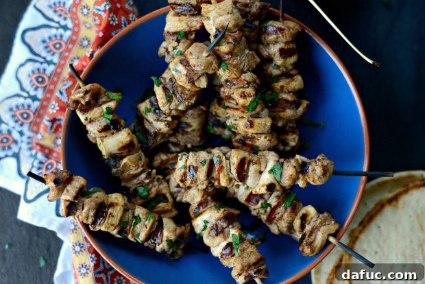 Flavorful Shish Tawook Skewers 17 Shish Tawook (Lebanese Marinated Chicken Kebabs) l SimplyScratch.com