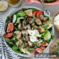 Chicken Tawook Salad with Lemon Sumac Dressing