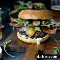 Cracked Peppercorn Crusted Burgers with Dill Pickle Aioli