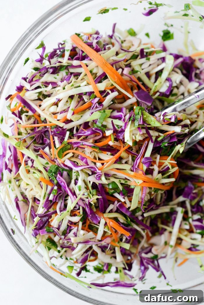 Refreshing Cilantro Lime Coleslaw 7 toss to coat