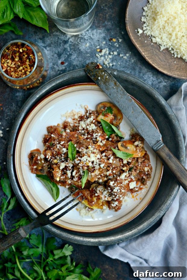 Hearty Beef and Mushroom Ragu on Crispy Golden Polenta 6 Beef and Mushroom Ragu over Fried Polenta