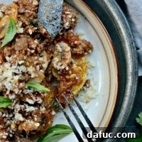 Hearty Beef and Mushroom Ragu on Crispy Golden Polenta 10 Beef and Mushroom Ragu over Fried Polenta