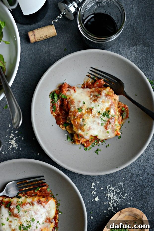 A perfectly plated serving of lasagna roll-ups, ready to be enjoyed