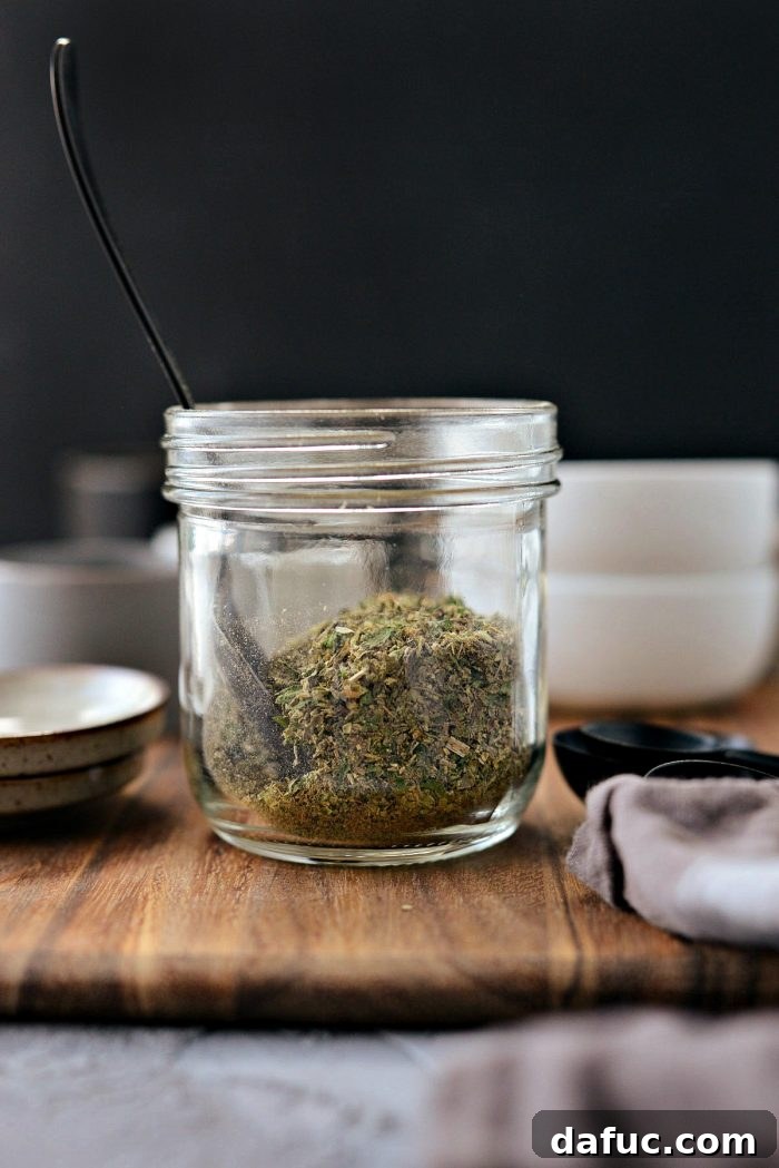 Spice Up Your Kitchen: 20+ Homemade Blends 16 Homemade Italian Seasoning Blend in a glass jar with dried herbs