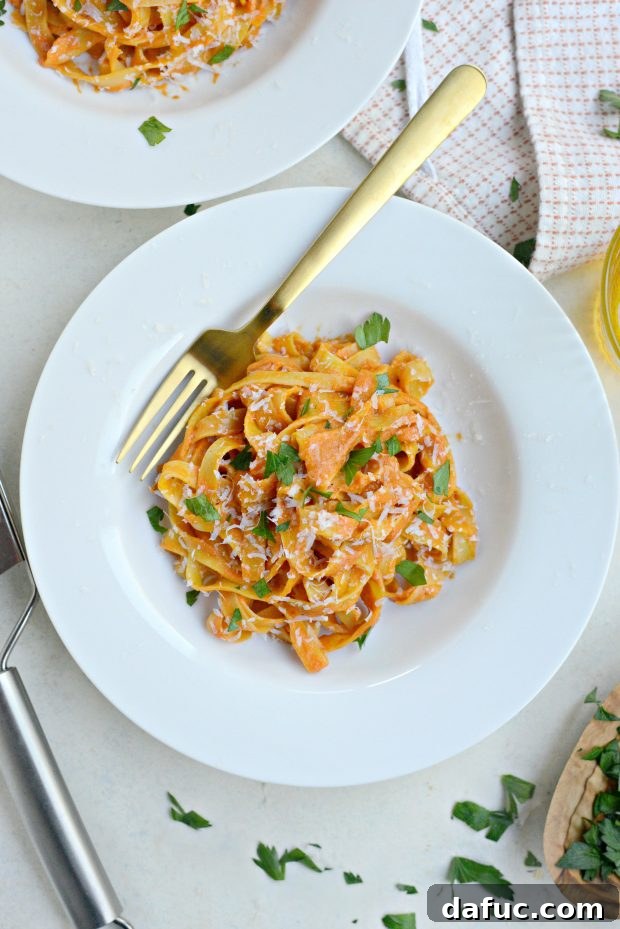 Velvety Roasted Red Pepper Pasta 3 Rich and Creamy Roasted Red Pepper Pasta Ready to Serve