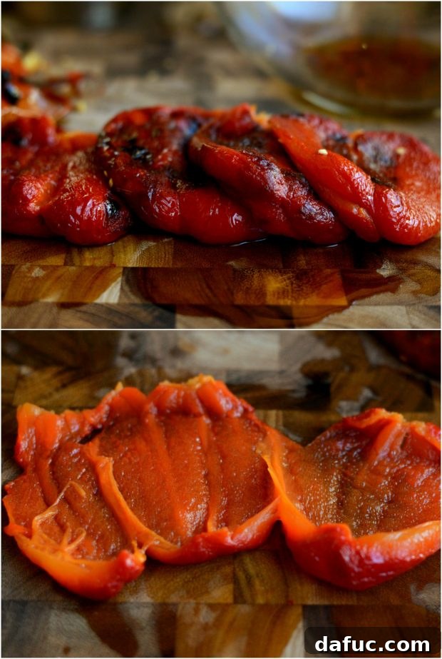 once cool, slice to open and remove seeds and ribs.