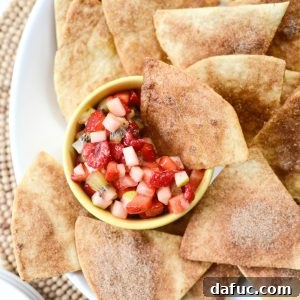 Fruit Salsa with Baked Cinnamon Sugar Chips
