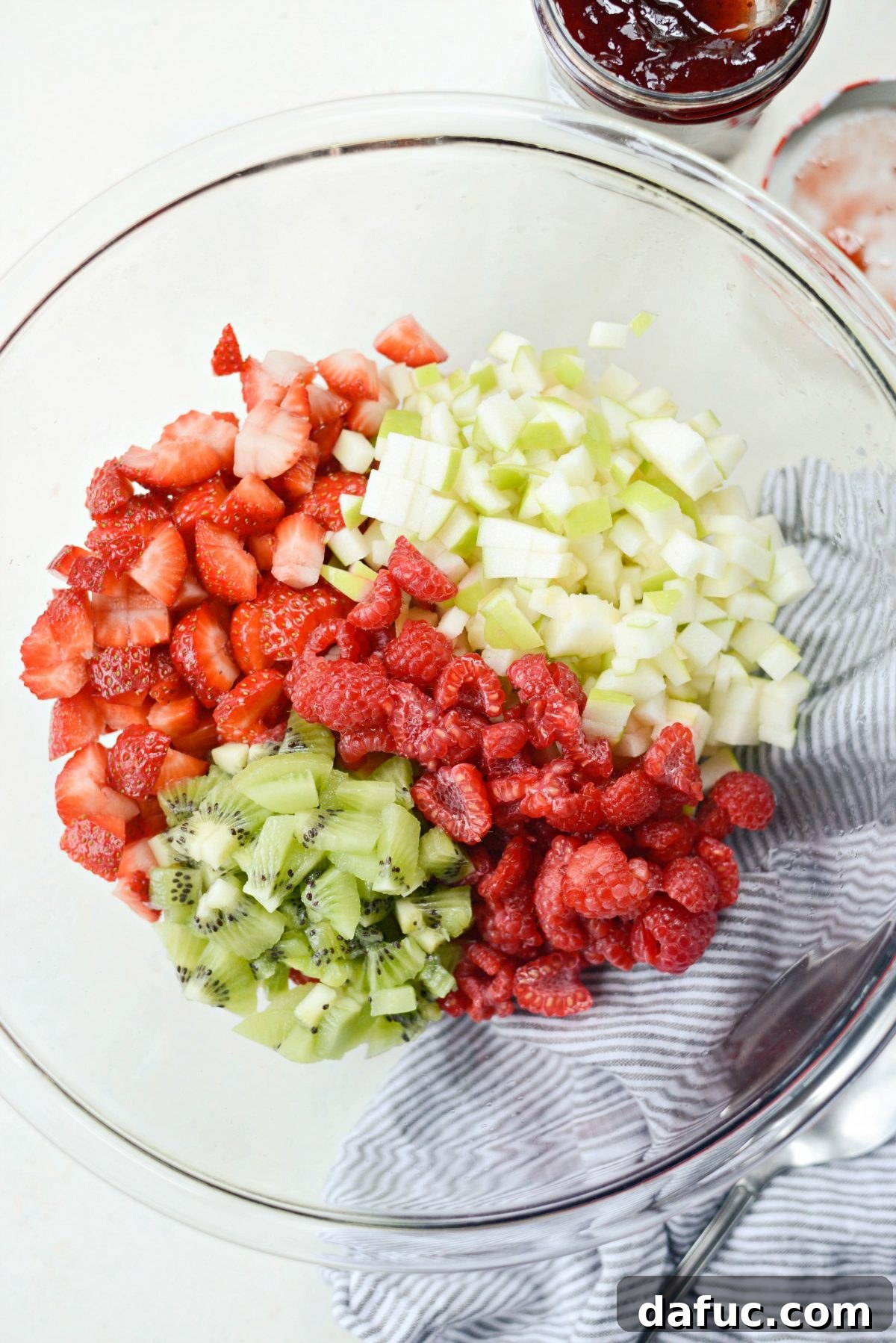 chopped fruit in bowl