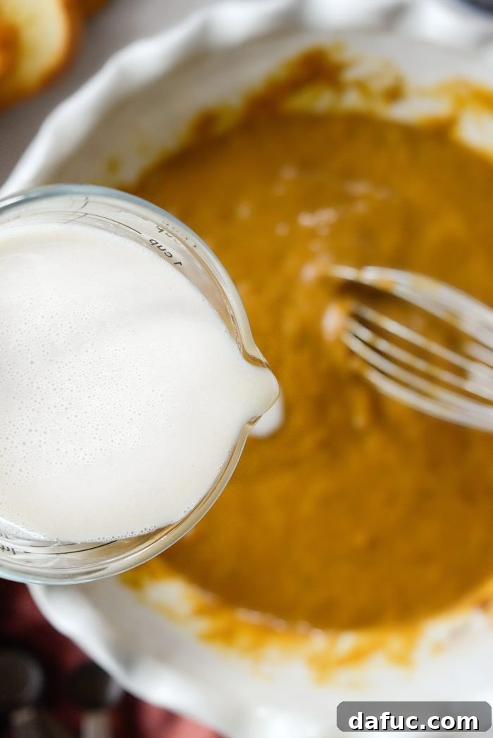 pour in milk