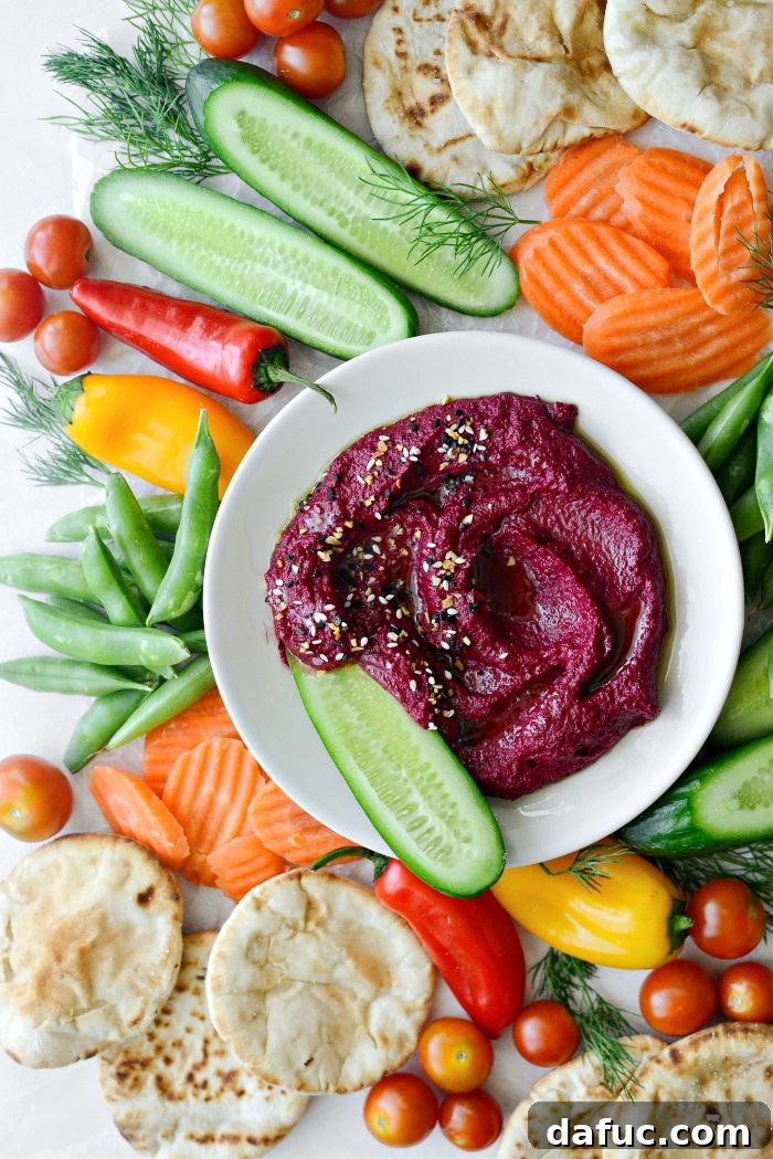 Crimson Root Hummus 13 Close-up of Roasted Beet Hummus in a bowl