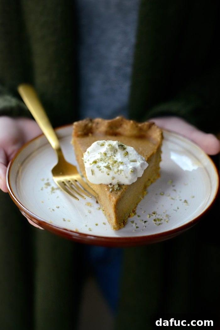 Exotic Chai Pumpkin Pie 14 Full Chai Pumpkin Pie with a slice removed