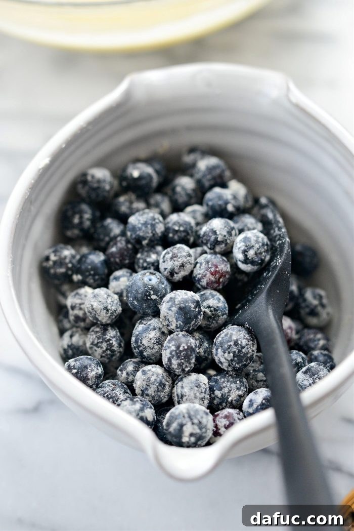 Sunshine Berry Bliss 13 toss blueberries with flour