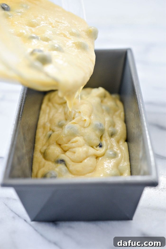 Sunshine Berry Bliss 16 add batter into greased loaf pan
