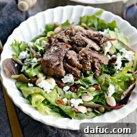 Wine Braised Lamb Salad with Pumpkin Vinaigrette
