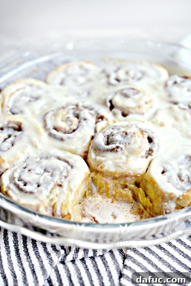 Effortless Yeast-Free Cinnamon Rolls 16 Close Up of No Yeast Cinnamon Rolls