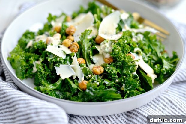 Creamy Tahini Kale Caesar Salad 2 Vibrant Healthy Kale Caesar Salad with Tahini Dressing