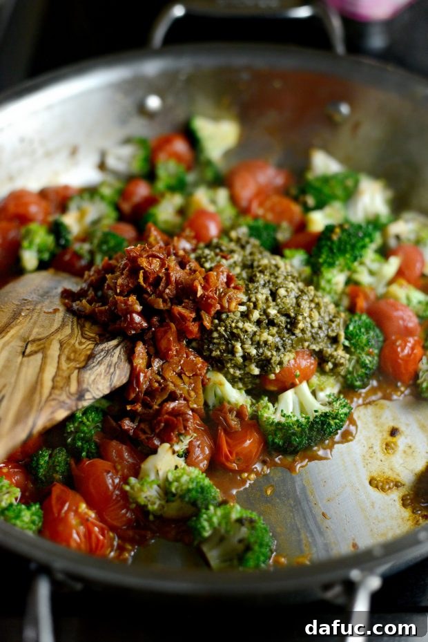 One Pan Chicken Pesto Pasta l SimplyScratch.com