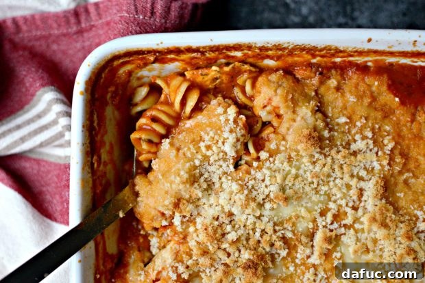 Easy One-Pan Chicken Parmesan Bake 2 One-Pan Chicken Parmesan Casserole | SimplyScratch.com