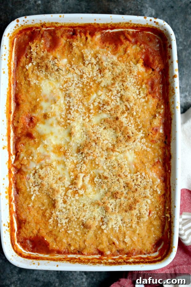 Easy One-Pan Chicken Parmesan Bake 12 baked One-Pan Chicken Parmesan Casserole