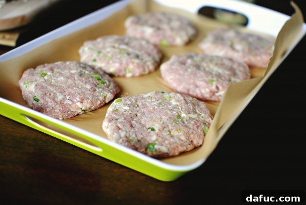 patties Forming turkey burger patties