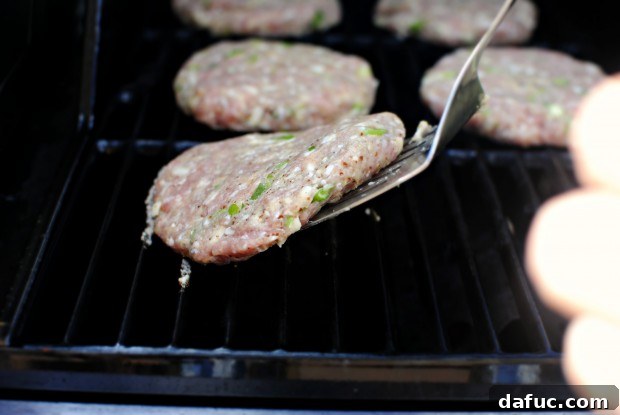 grill time Turkey burgers grilling on medium-high heat