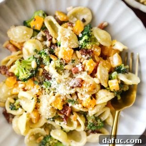 Orecchiette Pasta with Pancetta, Butternut Squash and Broccoli