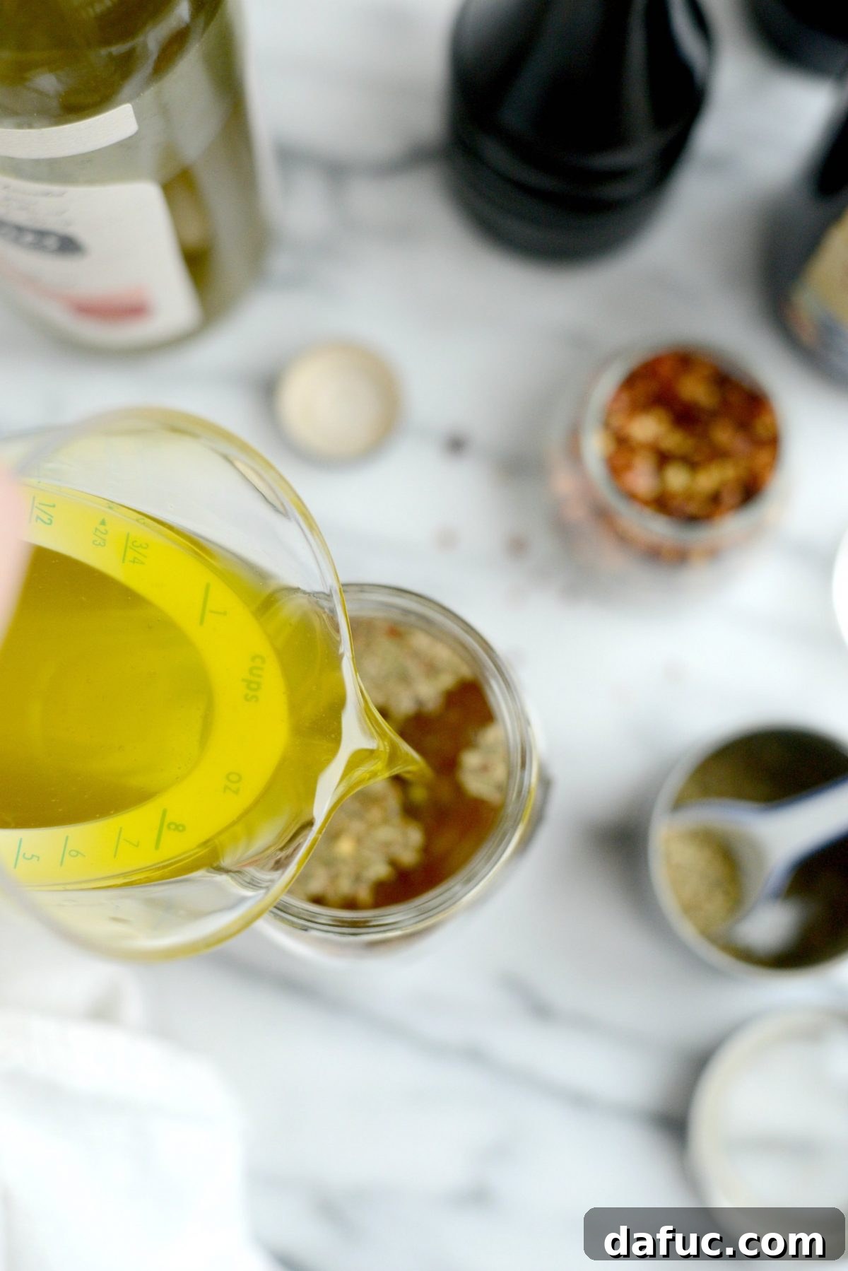 pour in olive oil