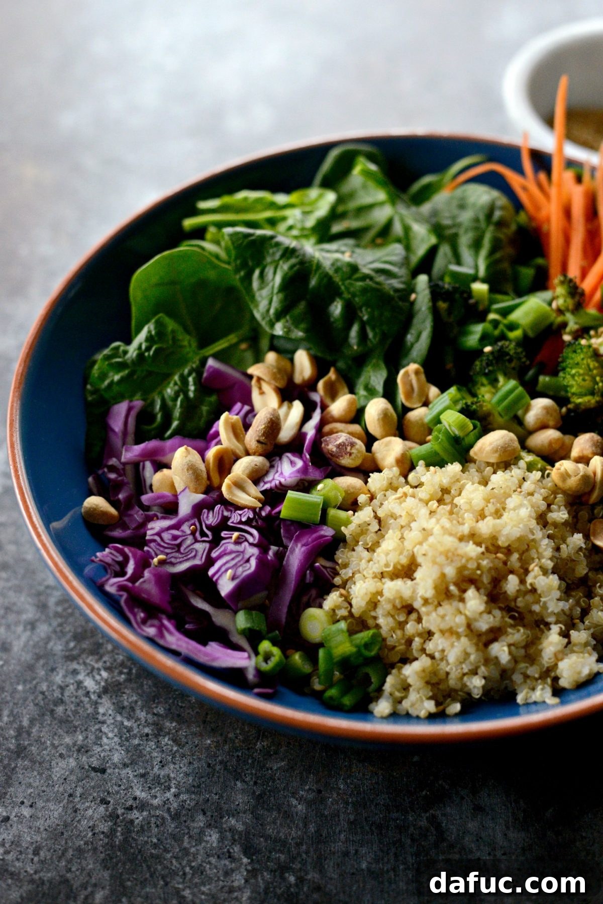 Building the Asian Charred Broccoli Quinoa Bowl - Assembly Steps