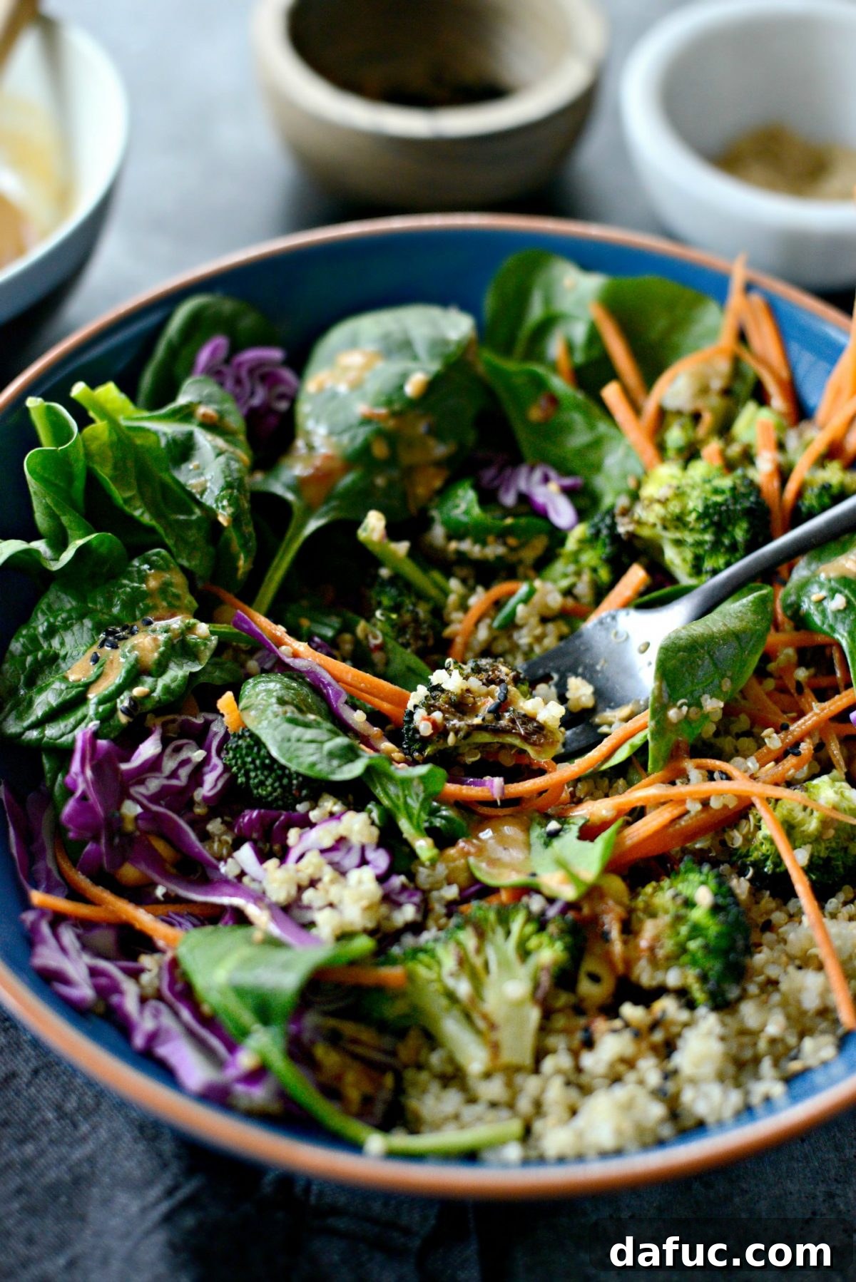 Delicious and Healthy Asian Charred Broccoli Quinoa Bowl