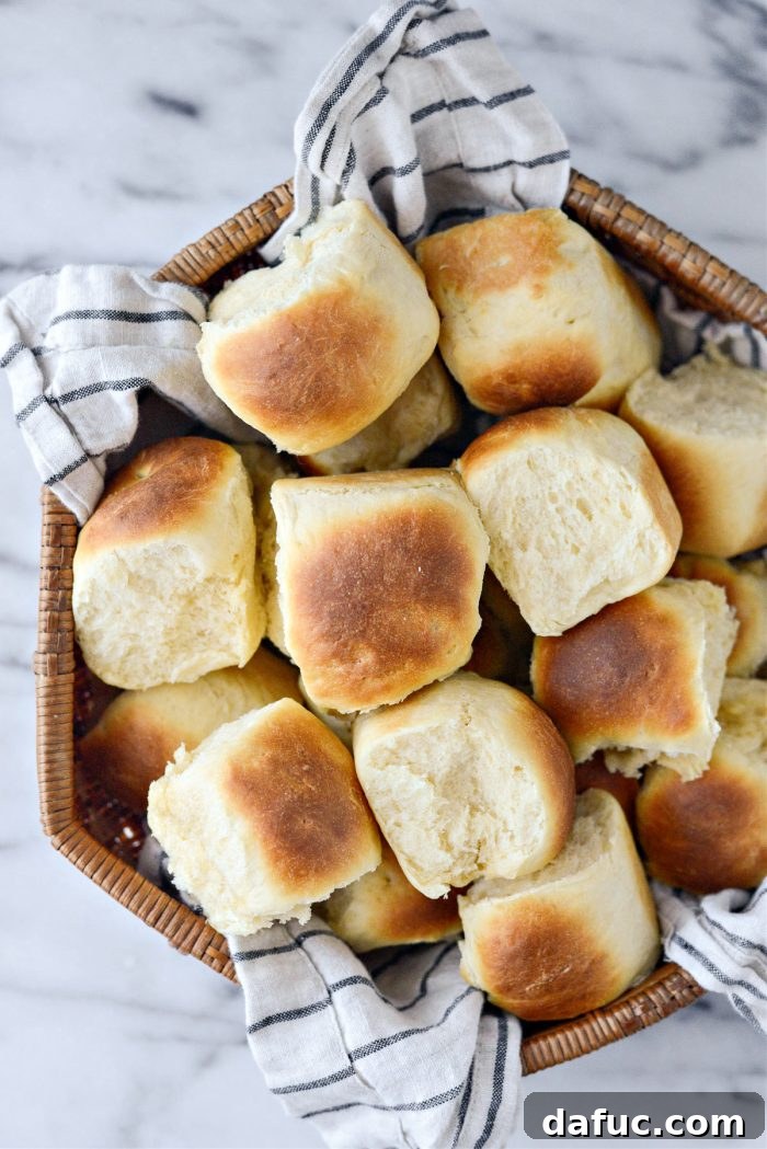 Irresistibly Easy Homemade Rolls 3 Close-up of freshly baked Easy Homemade Dinner Rolls