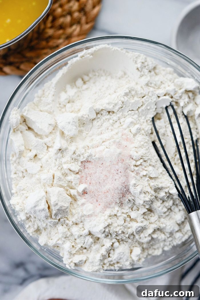 Irresistibly Easy Homemade Rolls 6 Bread flour and fine salt measured into a bowl